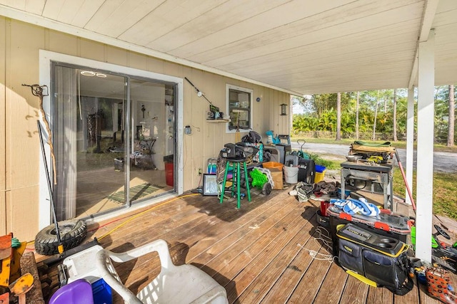 view of wooden deck