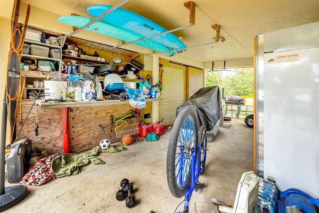 storage featuring a garage