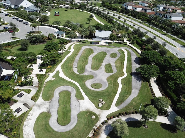 aerial view with a residential view