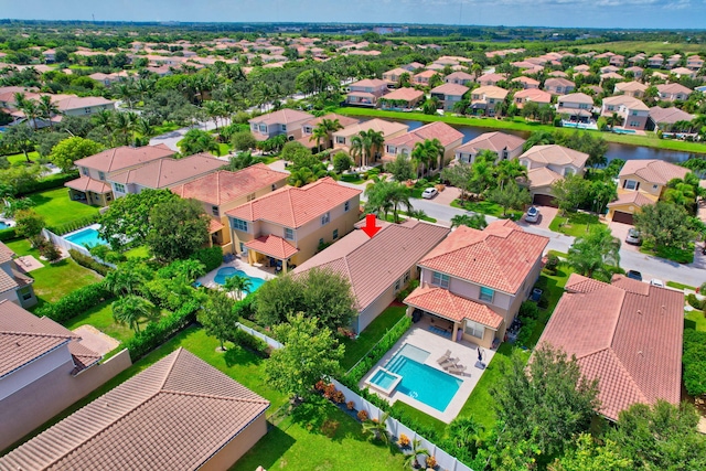 bird's eye view featuring a residential view