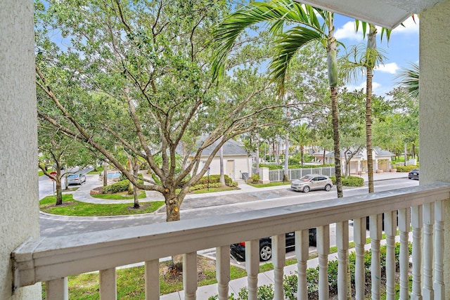 balcony featuring a residential view