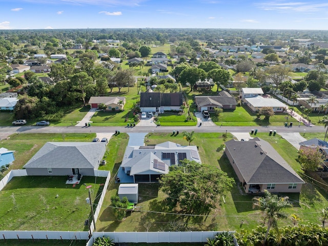 aerial view featuring a residential view