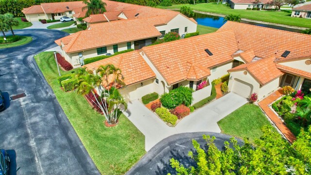 drone / aerial view with a residential view