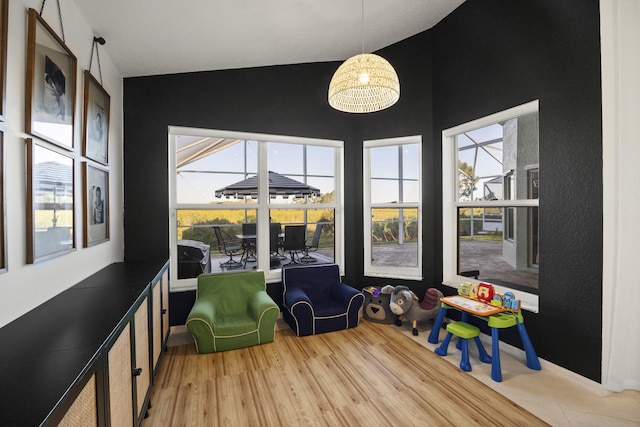 bedroom featuring vaulted ceiling, carpet flooring, and a ceiling fan