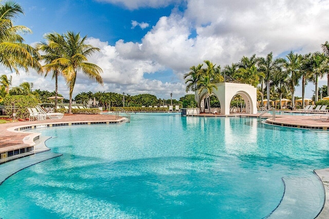 view of pool