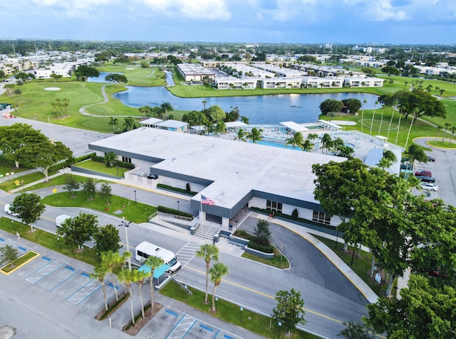 465 Saxony J, Delray Beach, FL 33446 - bird's eye view with view of golf course and a water view