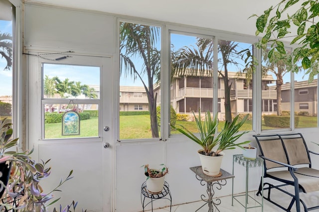 view of sunroom