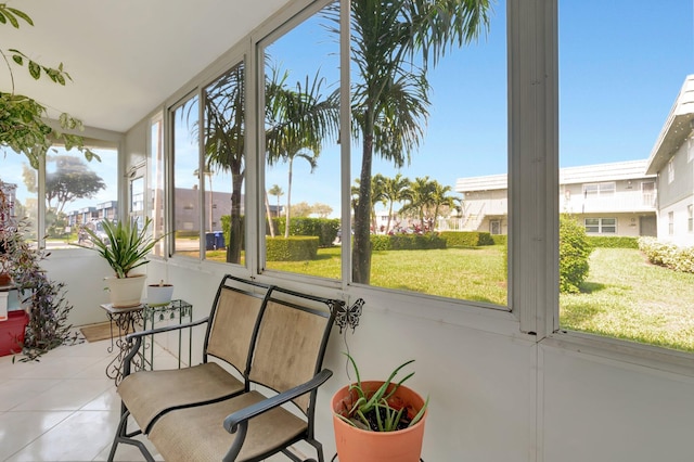 view of sunroom