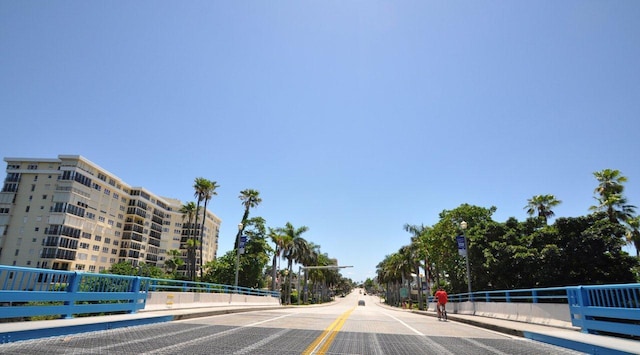 view of road featuring curbs and sidewalks