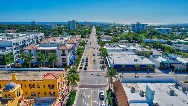 aerial view featuring a view of city