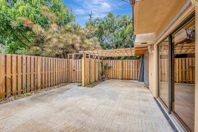 view of patio featuring a fenced backyard