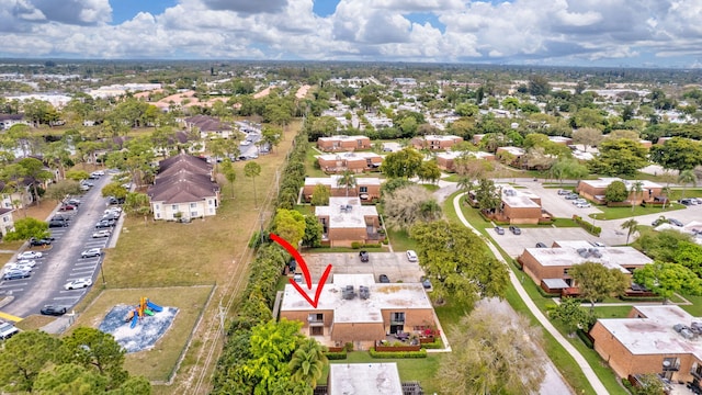 bird's eye view with a residential view