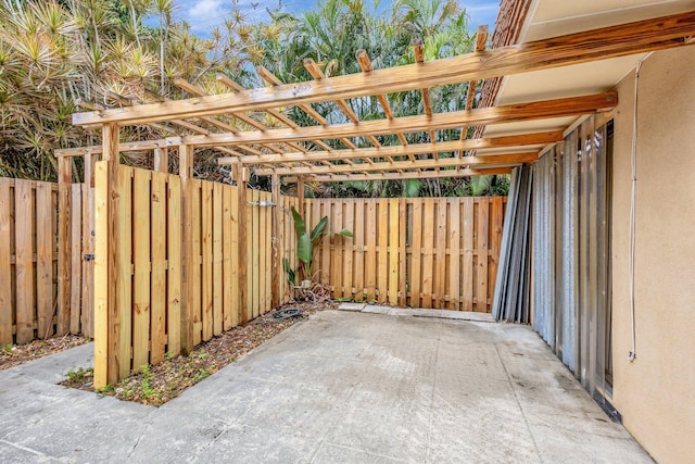 view of patio / terrace featuring a fenced backyard