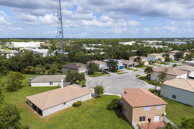 aerial view featuring a residential view