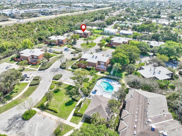 bird's eye view featuring a residential view