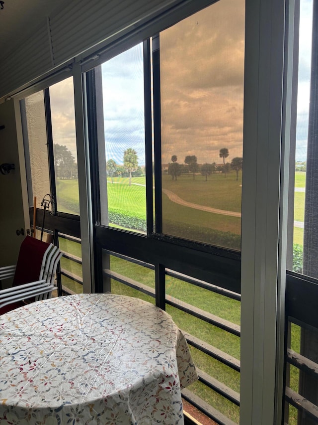 view of sunroom