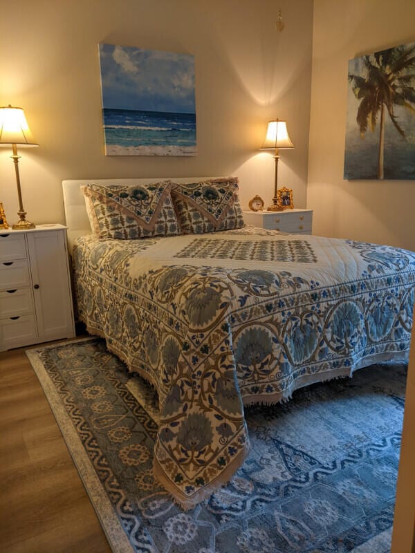 bedroom featuring wood finished floors