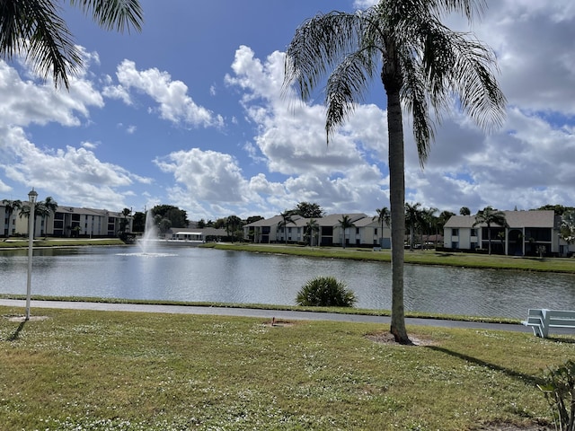 property view of water with a residential view