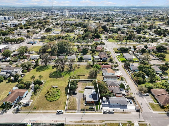 drone / aerial view with a residential view