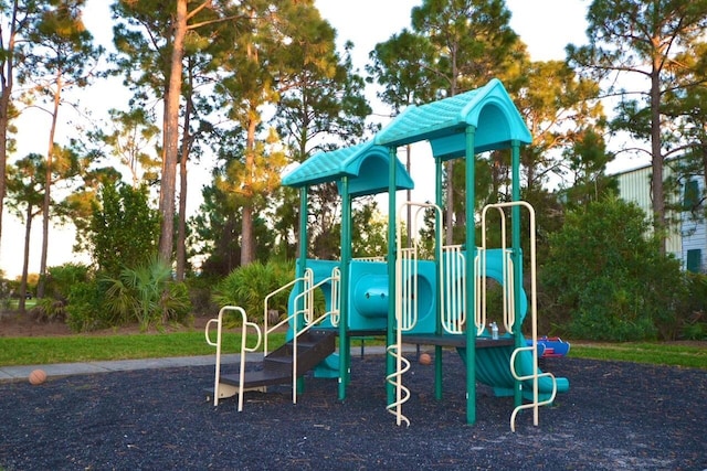 view of community jungle gym