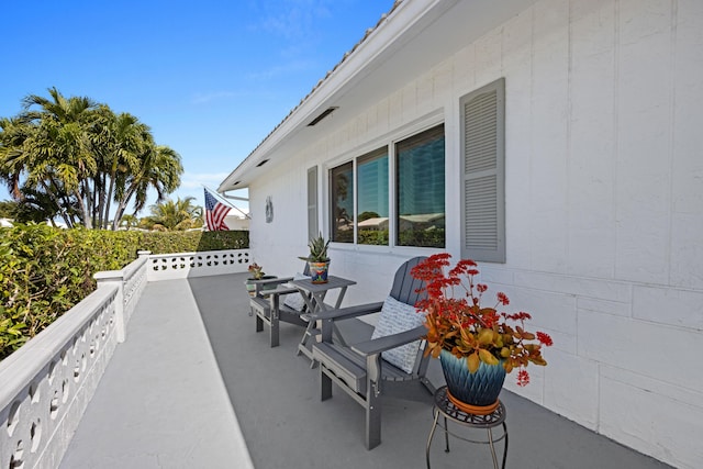 view of patio featuring outdoor dining space