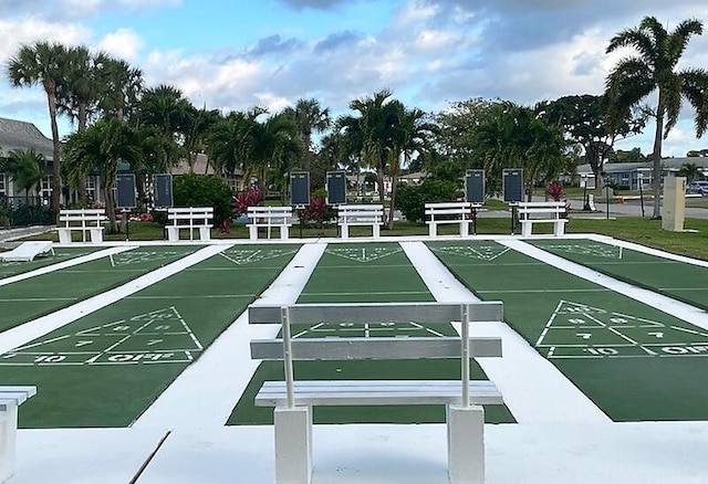 view of property's community with shuffleboard