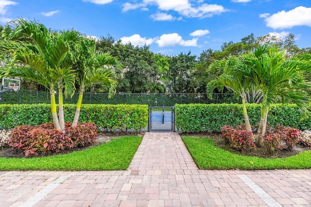 surrounding community featuring fence and a gate