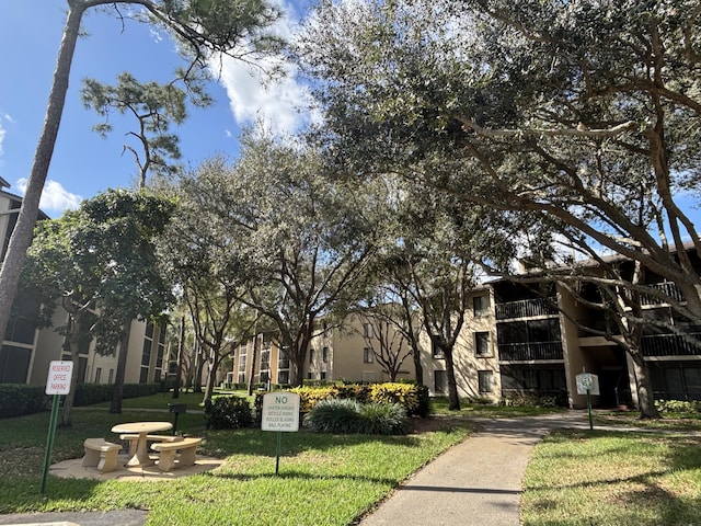 surrounding community featuring a lawn