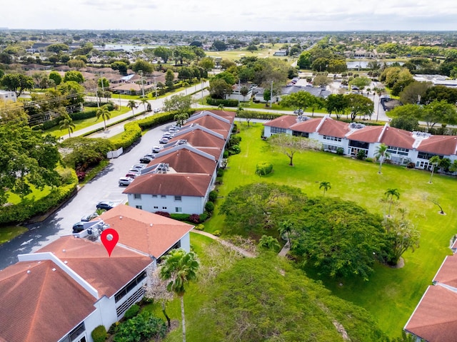 drone / aerial view featuring a residential view