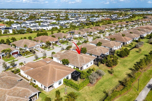 birds eye view of property featuring a residential view