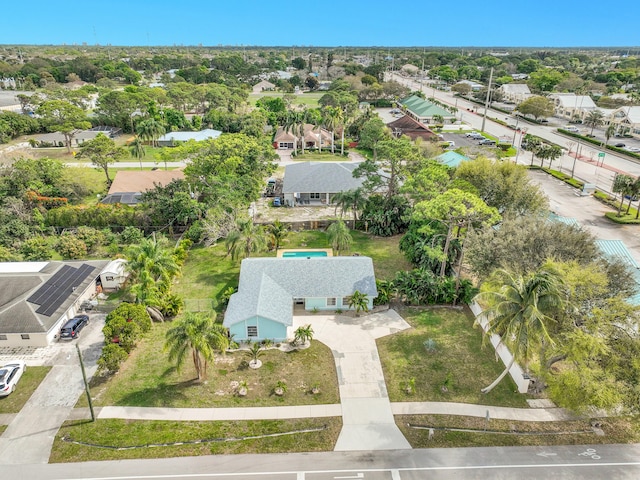 aerial view with a residential view