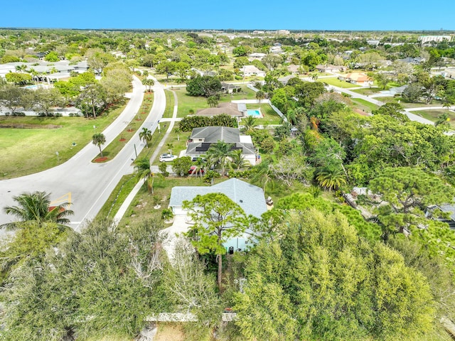 aerial view with a residential view