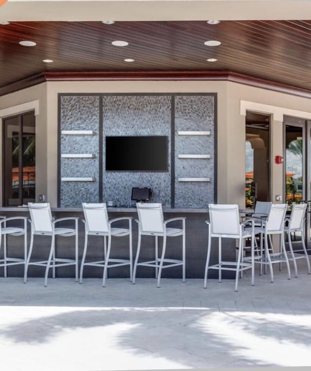 view of patio / terrace with outdoor dry bar