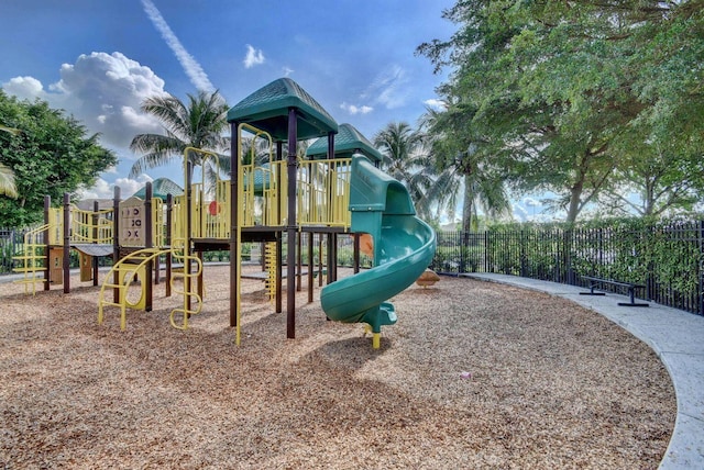 community playground with fence