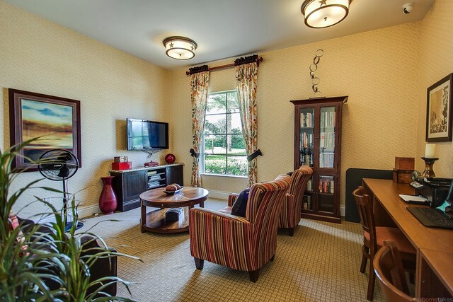 11603 SW Lake Park Dr, Port Saint Lucie, FL 34987 - living area featuring baseboards and wallpapered walls