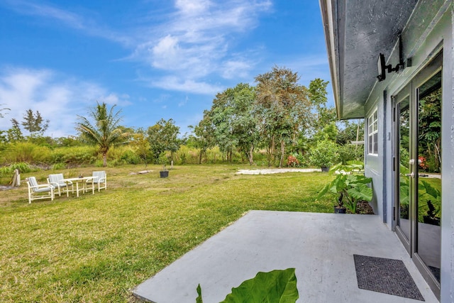 view of yard with a patio