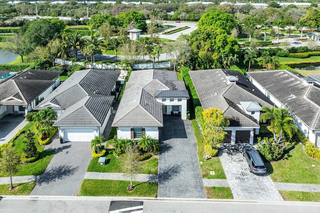 bird's eye view with a residential view