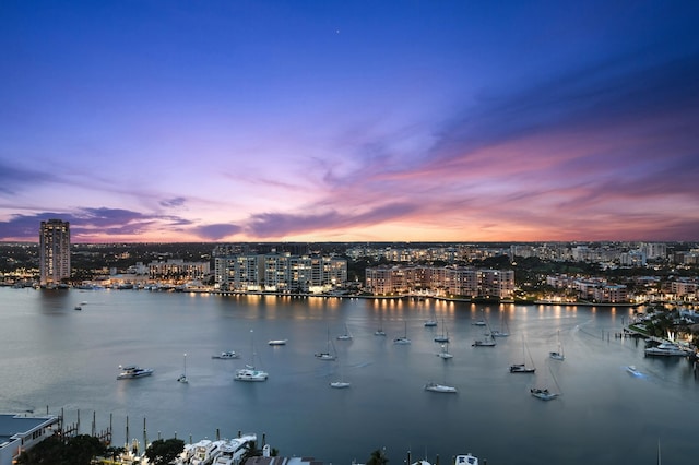 water view with a city view