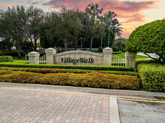 view of community sign