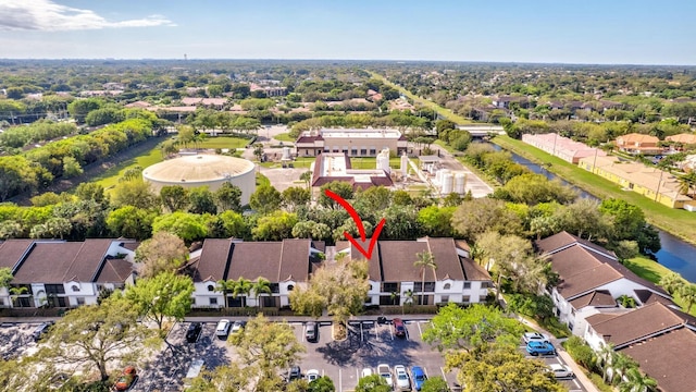 bird's eye view with a residential view