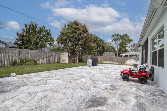 view of patio / terrace with a fenced backyard