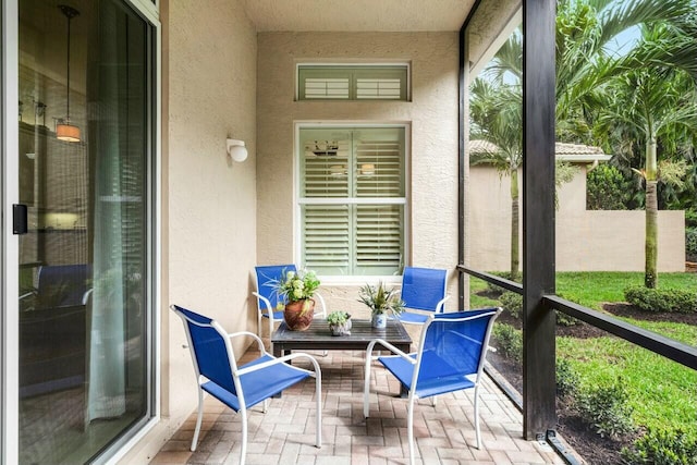 view of sunroom