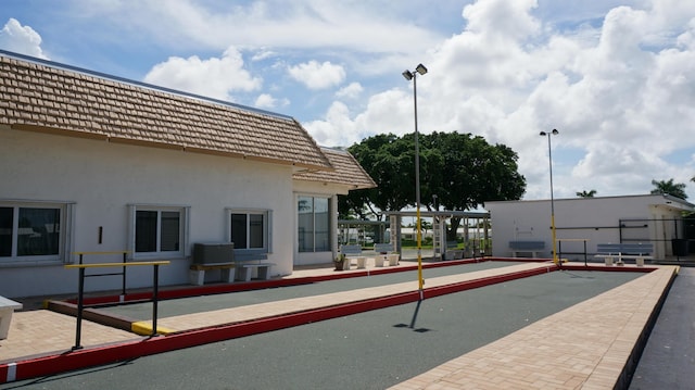 view of pool with central AC