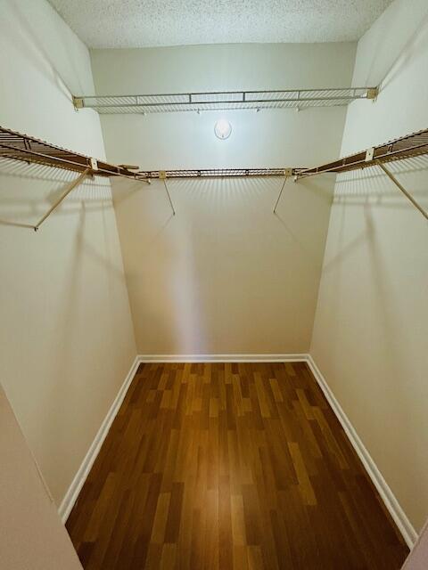 spacious closet with wood finished floors