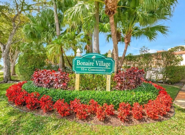 view of community sign