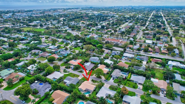 birds eye view of property featuring a residential view