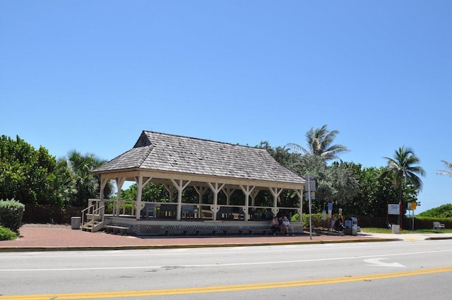 view of community featuring a gazebo