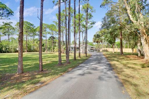 view of street featuring driveway