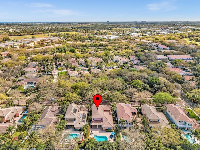 aerial view featuring a residential view