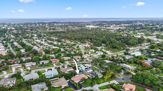 drone / aerial view featuring a residential view